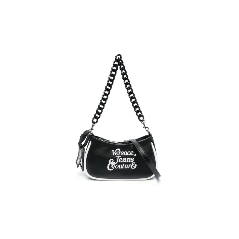 VERSACE JEANS COUTURE Polyurethane With Polyester Handbag, Shoulder Bag Women's Black-0