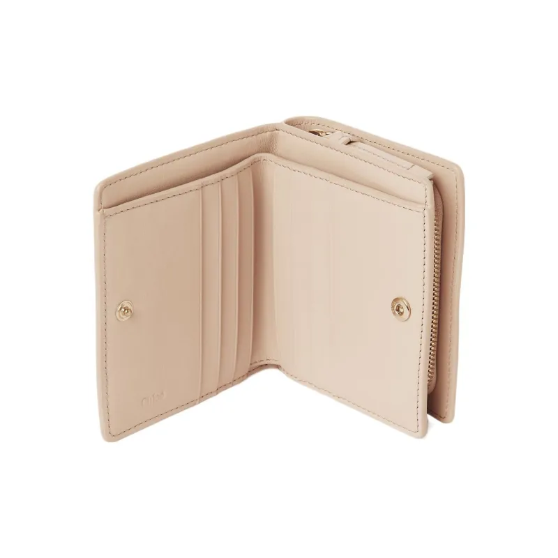 Chloe Bright Calfskin Wallet Women's Pink-2