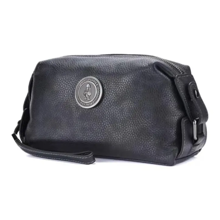 Hush Puppies Cow Leather Clutch Wallet Trumpets Men's Gray-1