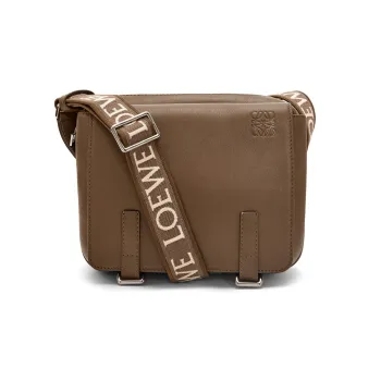 LOEWE Soft Smooth Calfskin With Jacquard Messenger Bag, Shoulder Bag, Crossbody Bag Extra Small Men's Winter Brown