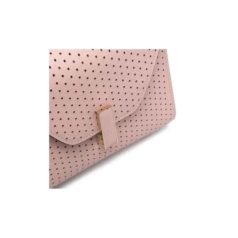 Valextra Iside Leather Shoulder Bag, Crossbody Bag, Handbag Women's Pink-2