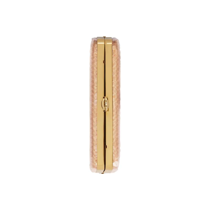 GUCCI Broadway Fabric Evening Party Clutch Small Size Women's Beige-4