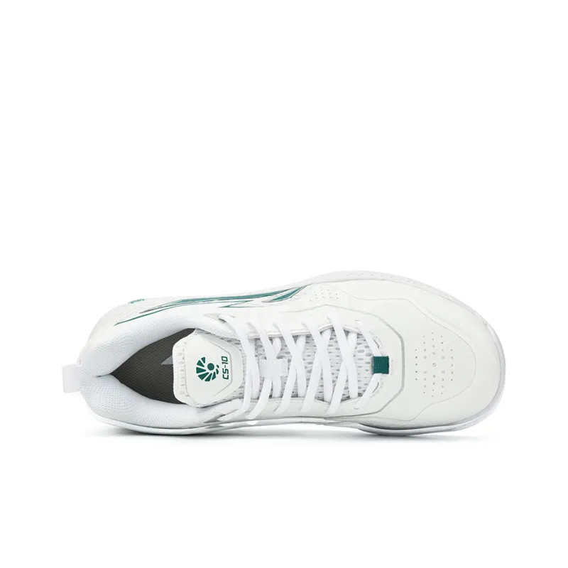 LiNing Anti Slip Wear Resistant Breathable Coverage Low Top Badminton Shoes Unisex White Green-2