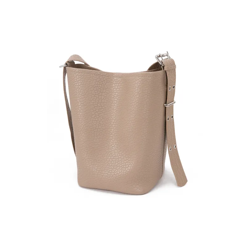VENOF Cow Leather Premium Small Batch Women's One Shoulder Crossbody Tote Women's Stone Gray-1