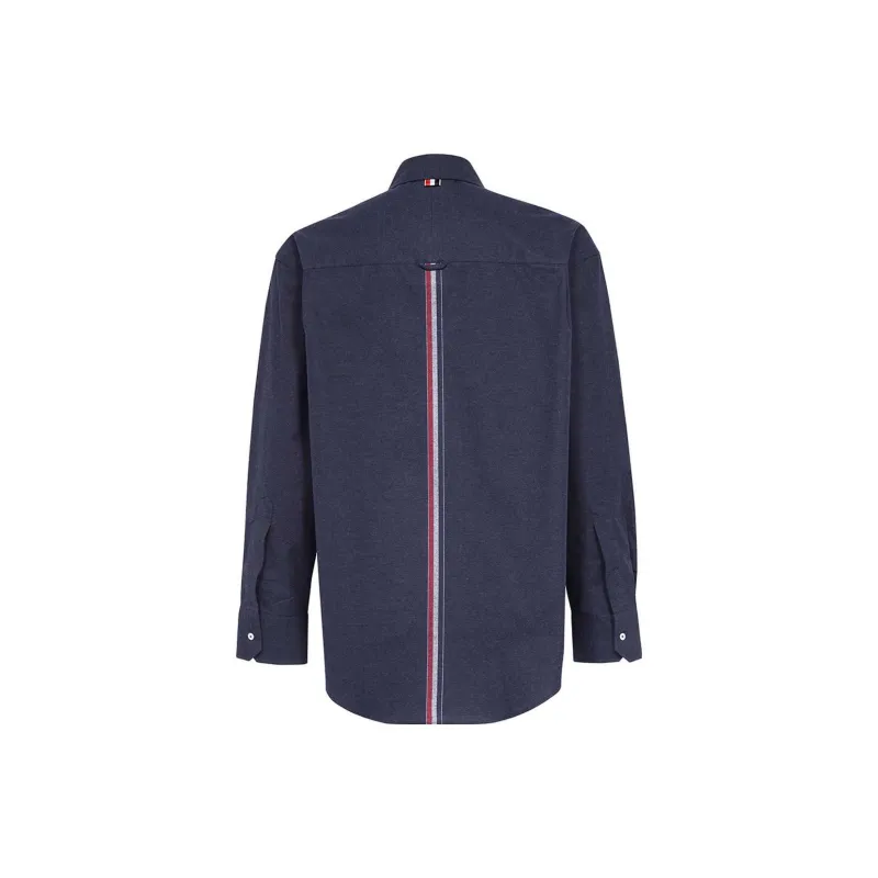 THOM BROWNE Rwb Striped Oversized Shirt-1