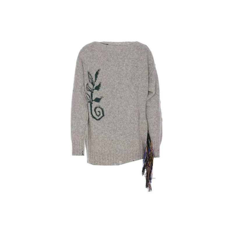 Stella McCartney Art Embroidered Crewneck Knit Sweater-1