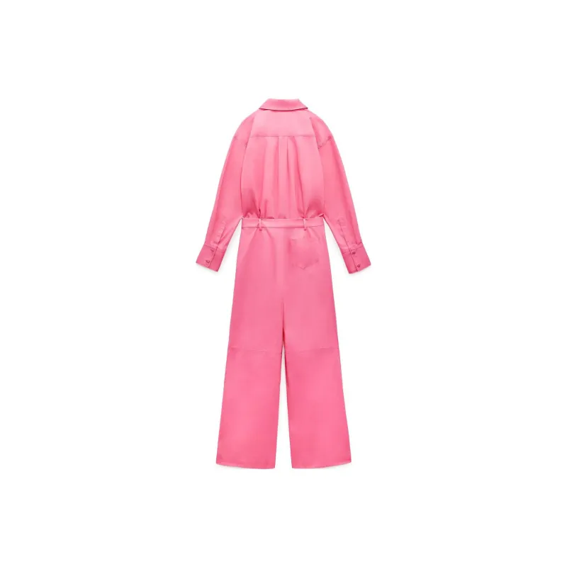 Barbie X ZARA X Barbie Co brand Jumpsuits Women's Pink-1
