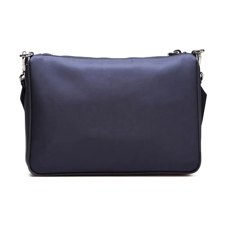 PRADA Saffiano Leather Messenger Bag Briefcase Shoulder Bag Crossbody Bag Regular Men's Blue-2