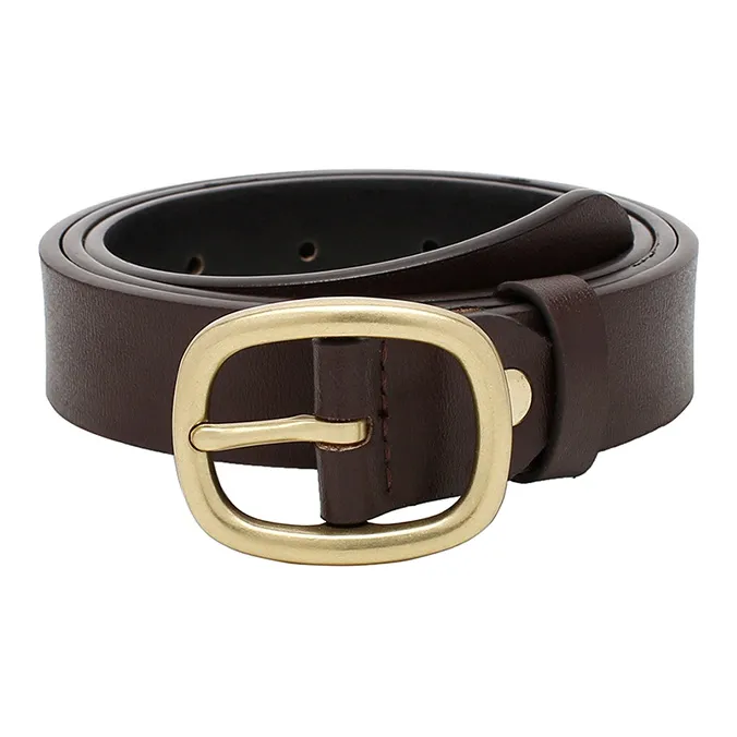 FREE RABBITⅡ Oval Pin Buckle Cow Leather Leather Belts Unisex 2.8CM-12