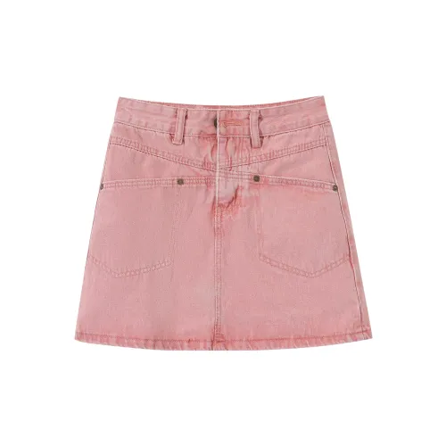 Adeworn Denim Short Skirts Women's Pink