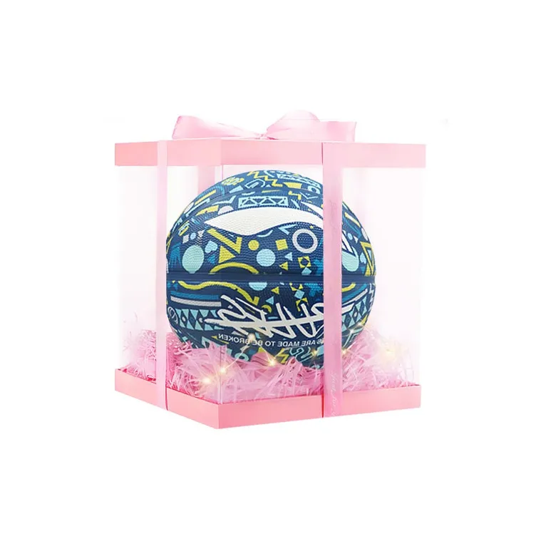 LiNing Rubber Basketball Blue Size 7 Training Unisex-6