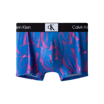CALVIN KLEIN Underpants Men's Glazed Blue Base With Purple Lettering