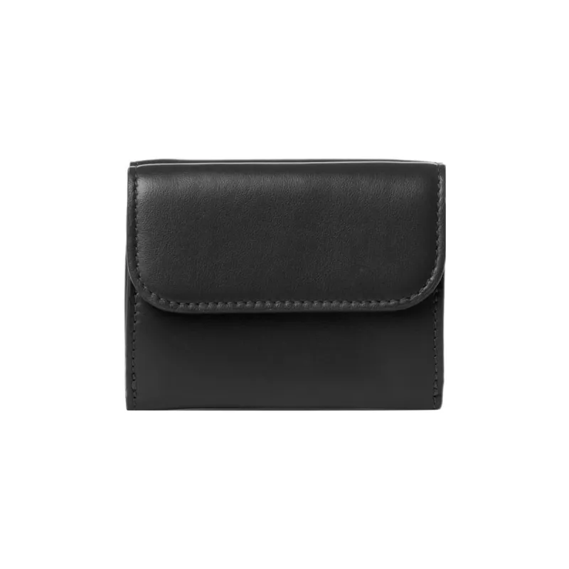 Chloe Shiny Calfskin Wallet Mini Women's Black-1