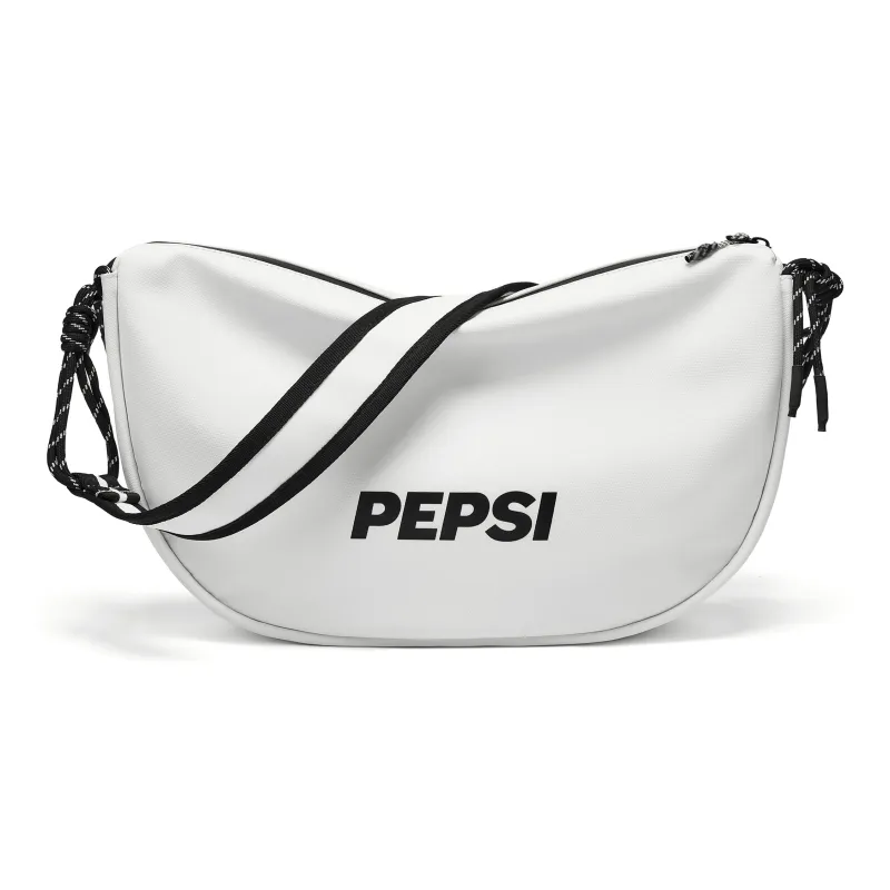 Pepsi PU Dumpling Shoulder Bag Regular Unisex White/Black-0