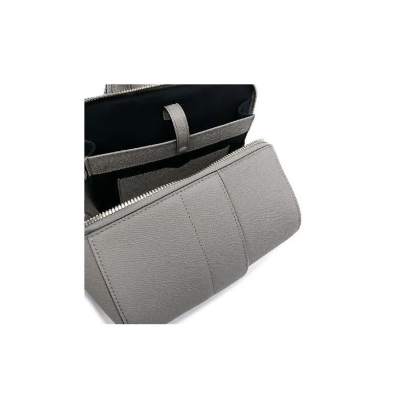Valextra Calfskin Box Bag, Handbag, Crossbody Bag, Shoulder Bag Men's Gray-3