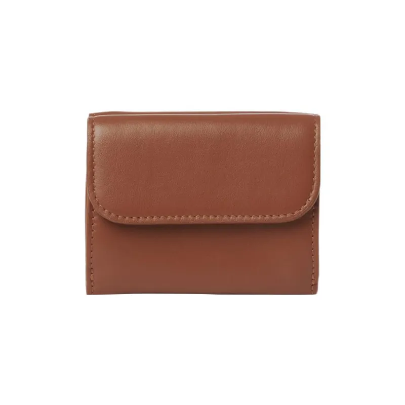 Chloe Bright Calfskin Wallet Mini Women's Caramel Brown-1