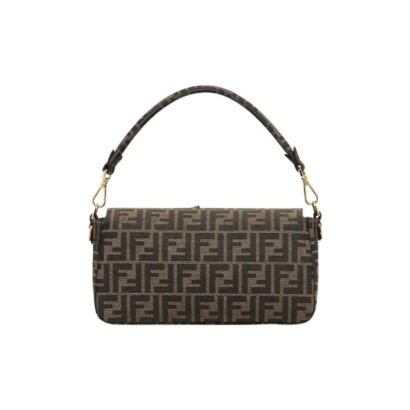 FENDI Baguette Jacquard Fanny Pack Portable Crossbody Bag Shoulder Bag Regular Women's Brown-3
