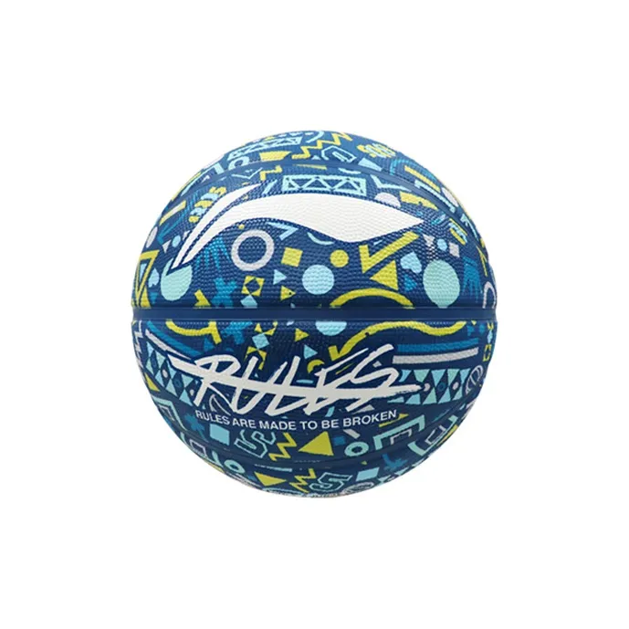 LiNing Rubber Basketball Blue Size 7 Training Unisex-3