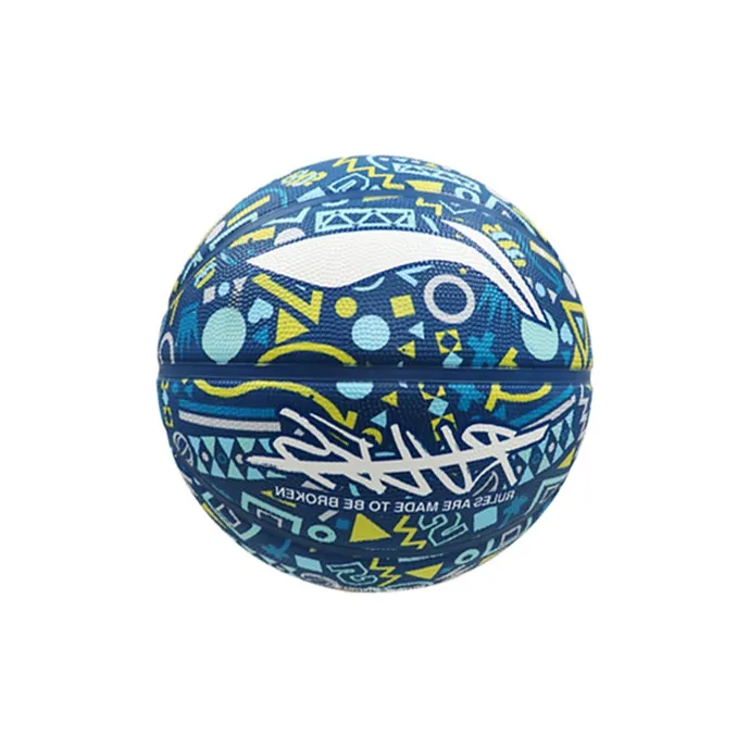 LiNing Rubber Basketball Blue Size 7 Training Unisex-1