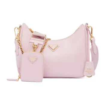 PRADA Re-Edition Saffiano Leather 3-in-1 Crossbody Bag Shoulder Bag Regular Women's Pink