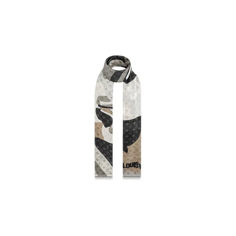 LOUIS VUITTON Portrait Knit Scarves Unisex Multicolor-1