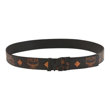 MCM Maxi Double-Sided M-Neckline Leather Leather Belts Unisex Width: 4CM