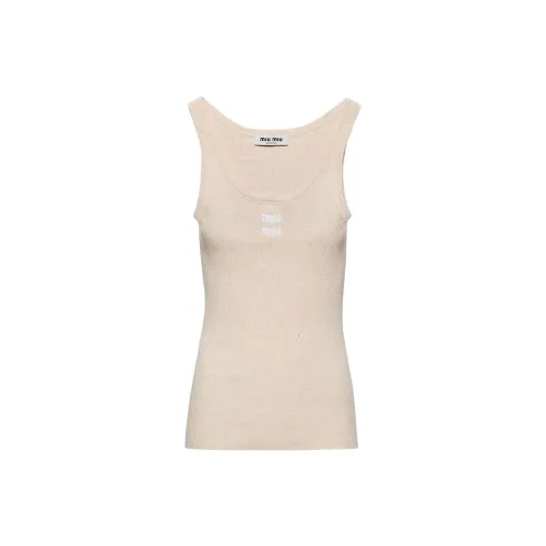 MIU MIU Tank Tops Women's Beige