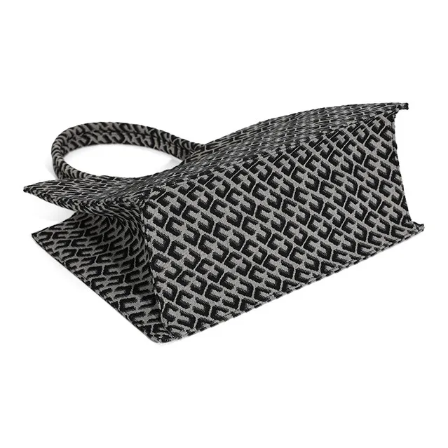 NOMK Canvas Canvas Bag Tote Tote Bag Shopping Bag Commute Bag Crossbody One Shoulder Handbag Large Size Women's Black-3