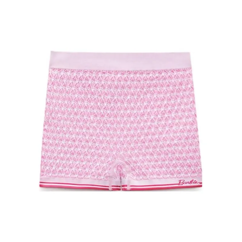 Barbie X ZARA X Barbie Co-brand Casual Shorts Women's Pink-1