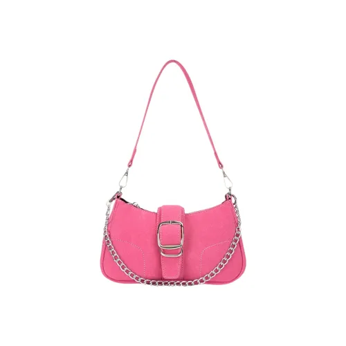 NOMK PU Shoulder Bag, Handbag, Shoulder Bag Regular Women's Pink