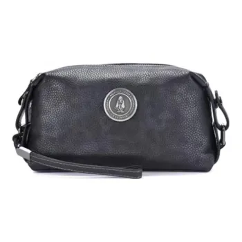 Hush Puppies Cow Leather Clutch Wallet Trumpets Men's Gray