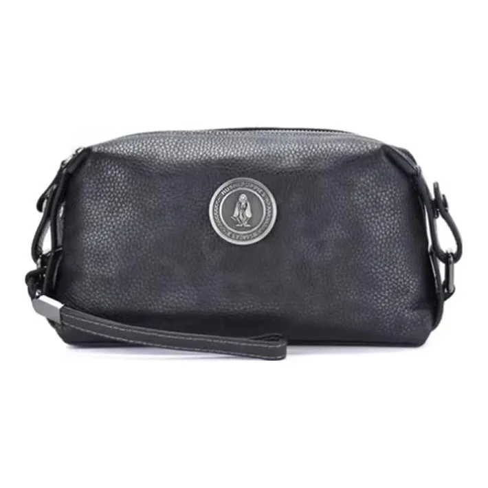 Hush Puppies Cow Leather Clutch Wallet Trumpets Men's Gray-0