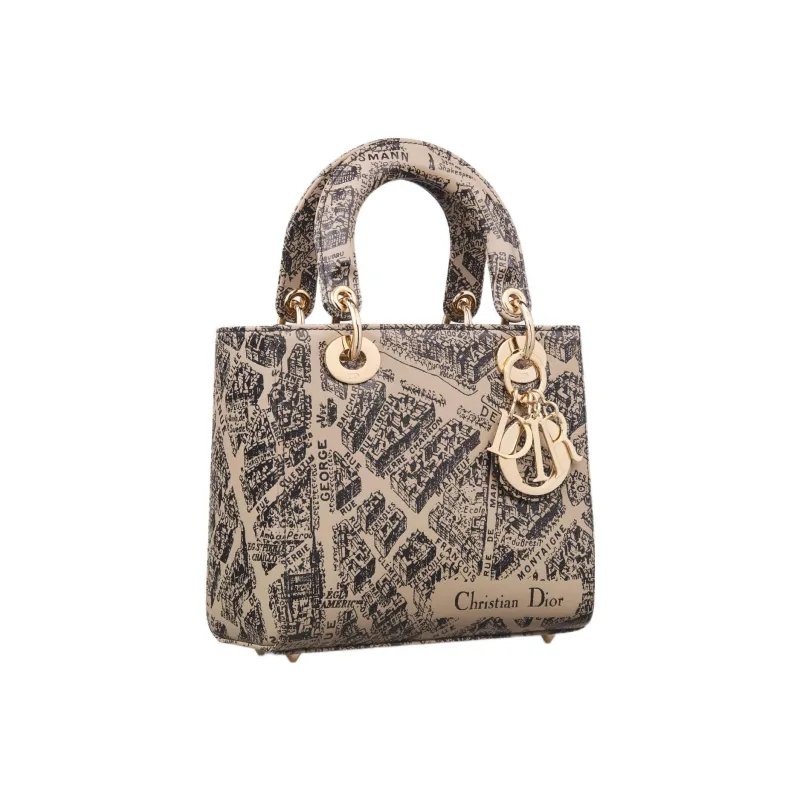 DIOR Lady DiorMy ABCDior Calfskin Lady Dior Bag, Shoulder Bag, Crossbody Bag, Handbag Trumpets Women's Beige/Black-1