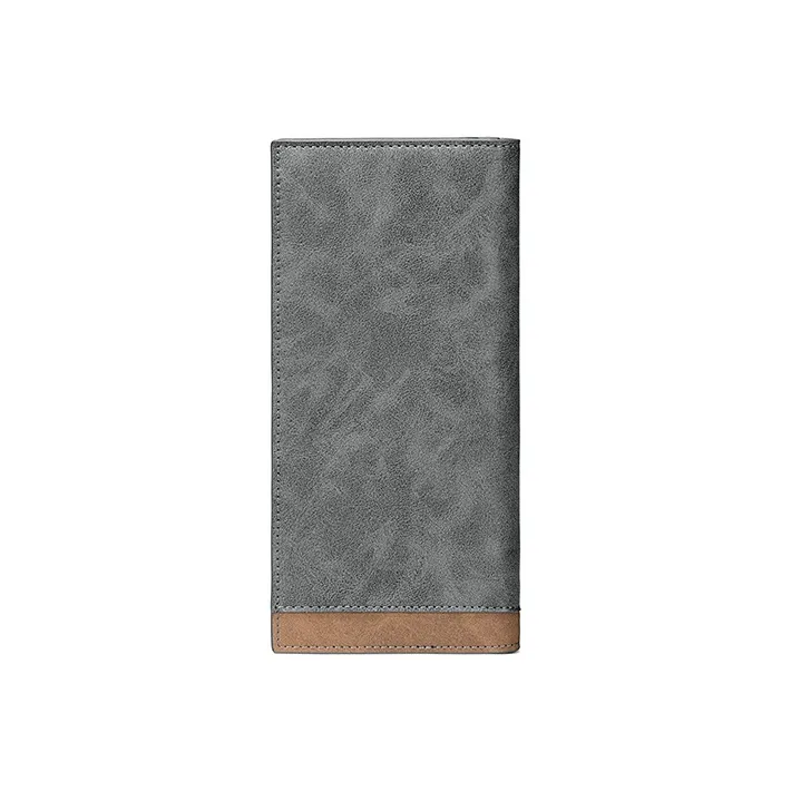 MashaLanti Synthetic Leather Wallet Regular Men's Gray With Coffee-3