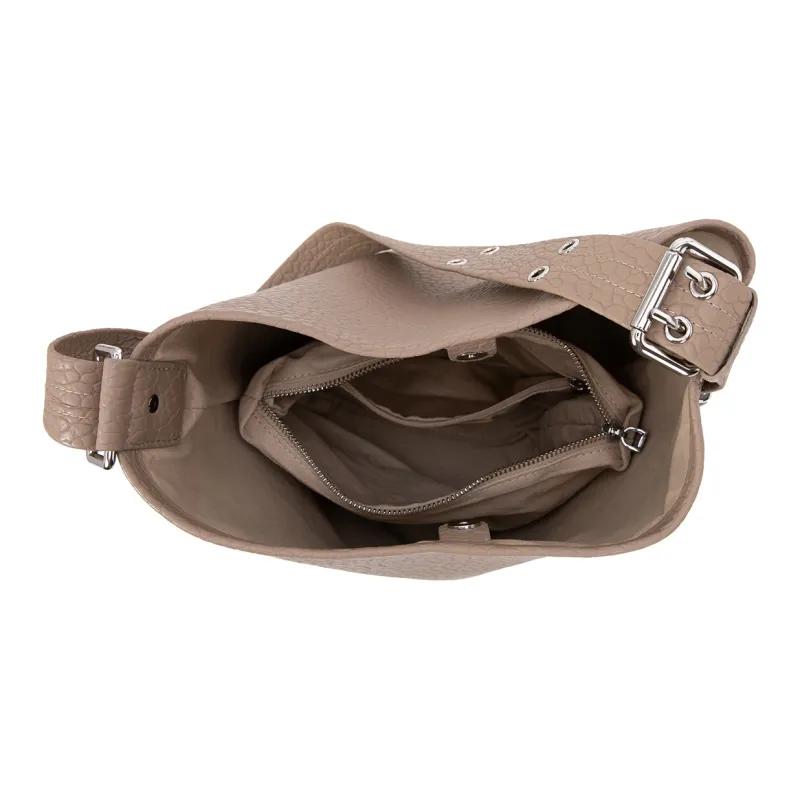 VENOF Cow Leather Premium Small Batch Women's One Shoulder Crossbody Tote Women's Stone Gray-7