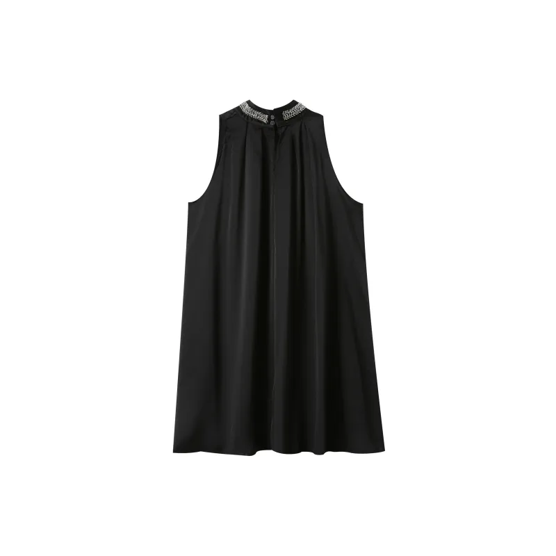 Adeworn Sleeveless Dresses Women's Black-1