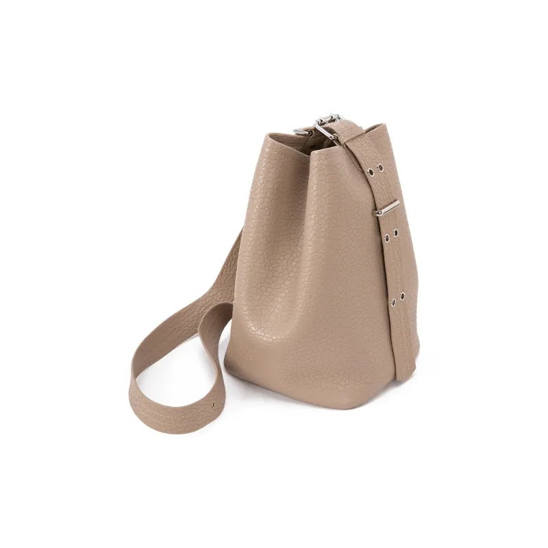 VENOF Cow Leather Premium Small Batch Women's One Shoulder Crossbody Tote Women's Stone Gray-4