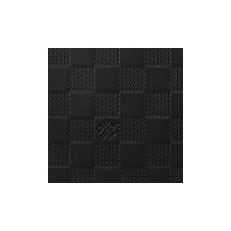 LOUIS VUITTON Standing Leather With Cow Leather Trim Clutch Regular Men's Black-5