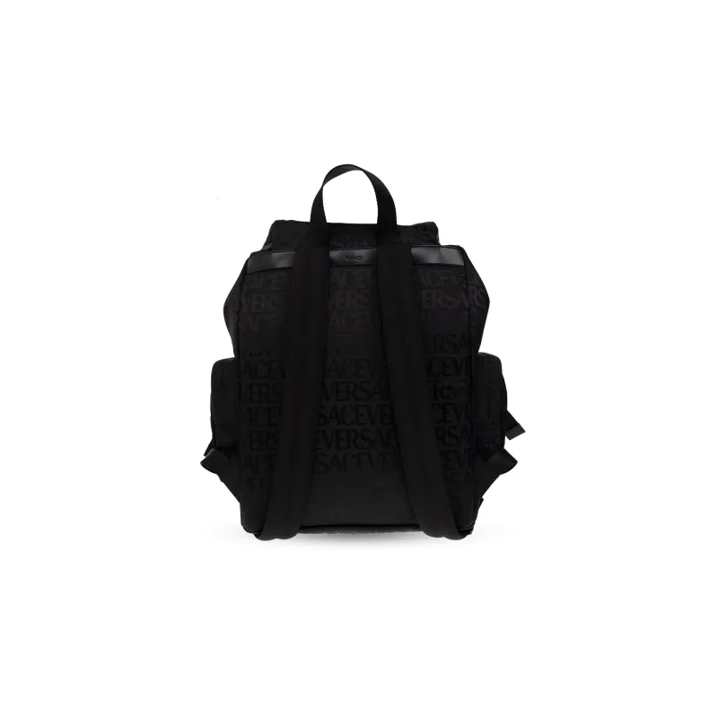 VERSACE Polyamide Backpack Men's Black-2