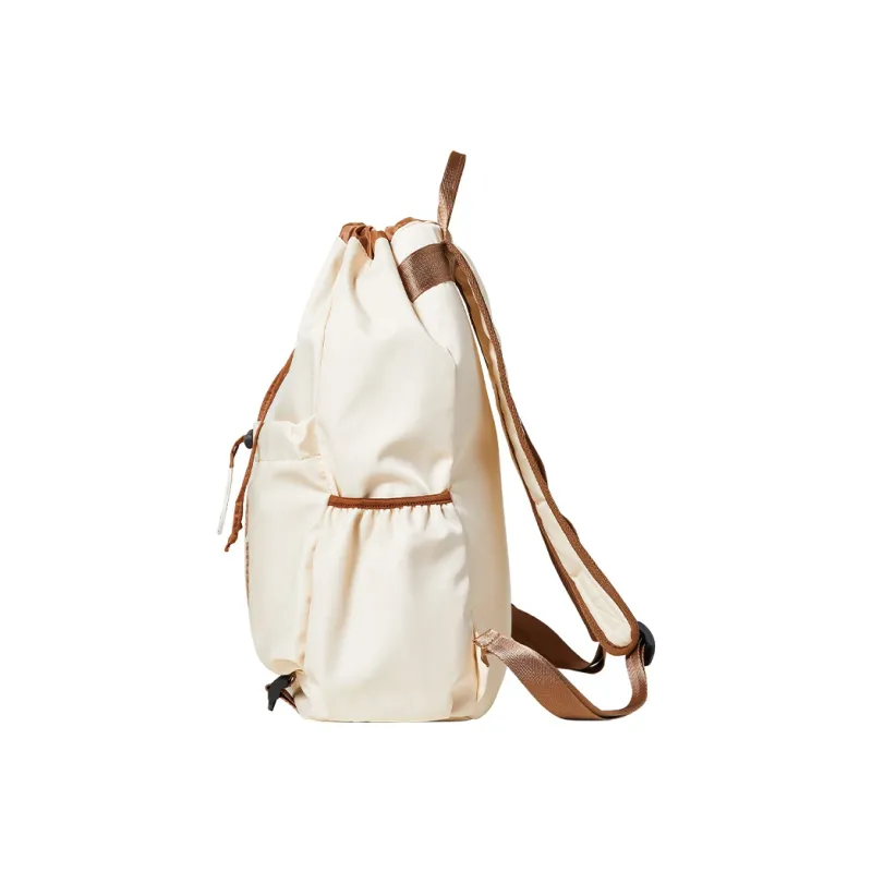 Miffy Nylon Fabric Backpack Large Size Women's Ecru/Green-2