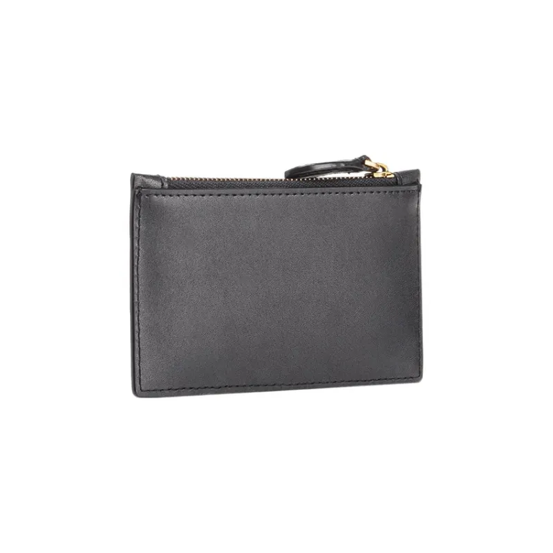 PINKO Cow Leather Card Clip Card Holder Women's Black-2