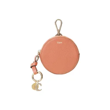 Chloe Alphabet Calfskin Wallet Trumpets Women's Light Orange