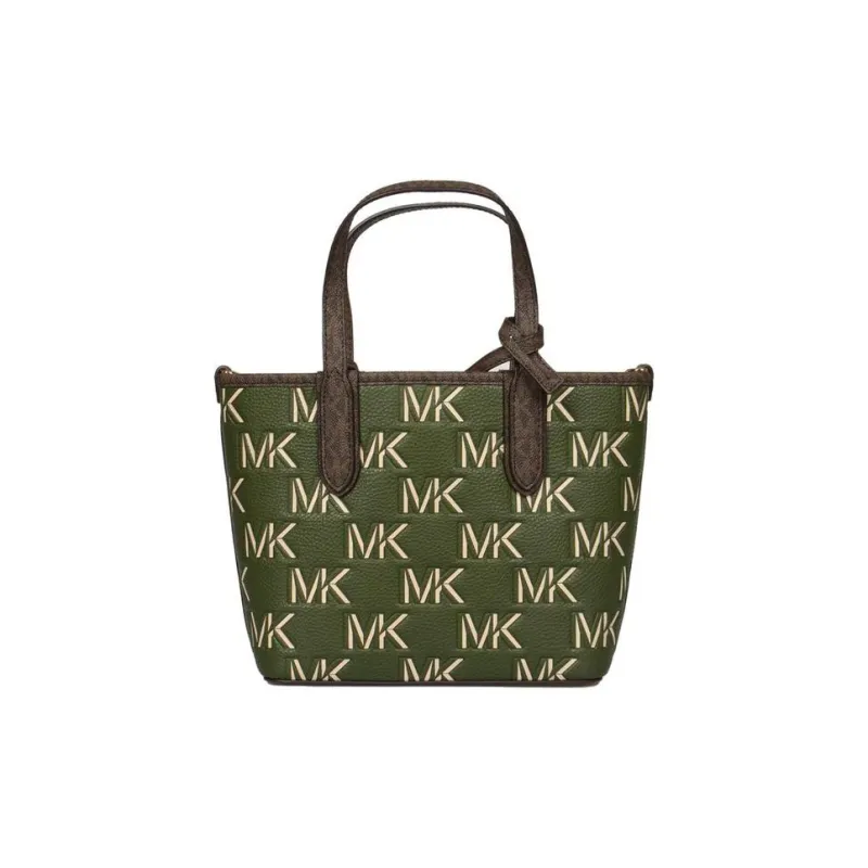 MICHAEL KORS Calfskin Tote Bag, Shopping Bag, Shoulder Bag, Handbag Women's Green-3