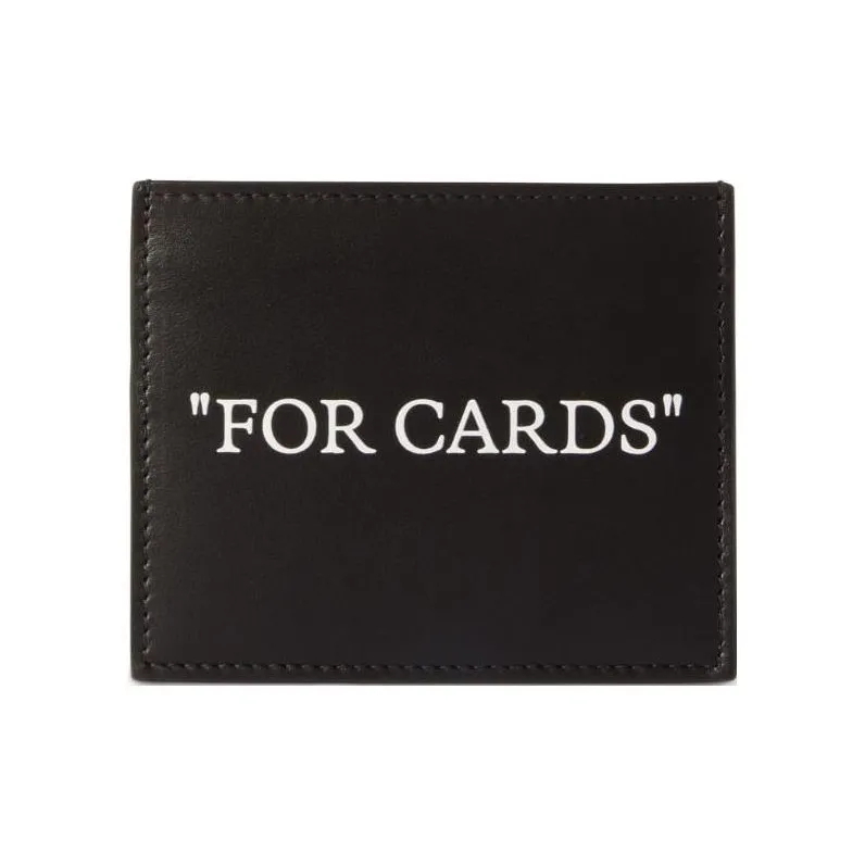 OFF WHITE Quote Card Holder Black-0