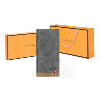 MashaLanti Synthetic Leather Wallet Regular Men's Gray With Coffee