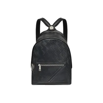 FENDI Calfskin Backpack Men's Black