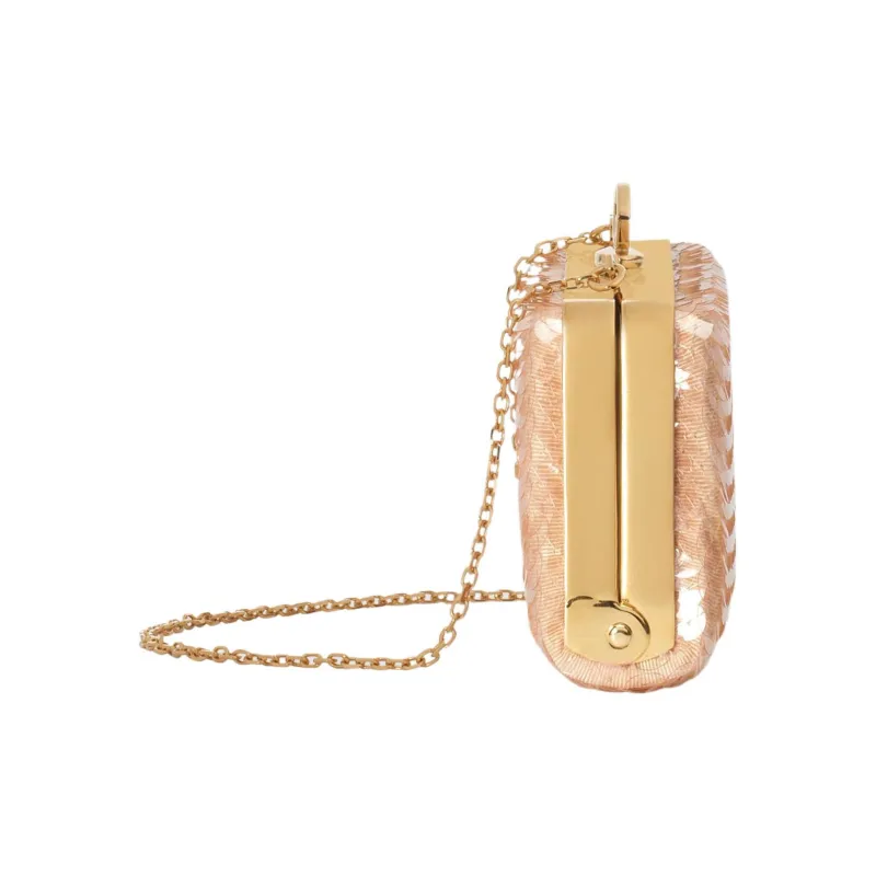 GUCCI Broadway Fabric Evening Party Clutch Small Size Women's Beige-3
