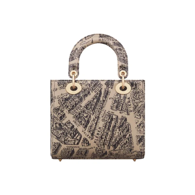 DIOR Lady DiorMy ABCDior Calfskin Lady Dior Bag, Shoulder Bag, Crossbody Bag, Handbag Trumpets Women's Beige/Black-2