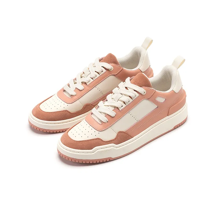 FOOT INDUSTRY Foot Industry, High Altitude Collection Low Top Skateboard Shoes Unisex Beige White Pink-2