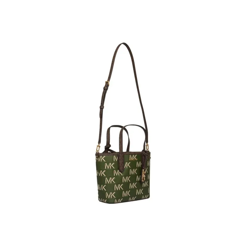 MICHAEL KORS Calfskin Tote Bag, Shopping Bag, Shoulder Bag, Handbag Women's Green-2